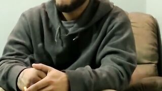 JoeSchmoeXXX.com - Hairy ebony homosexual gets sucked while masturbating