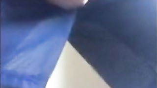 He is pulling the skin up and down, in his pant and cums 8