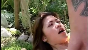 Raw Asian babe gets her pert ass&#x1F351; pounded for cum, open wide, pink twat