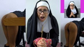 Nun eRica ask to have the sin beat out of her ass