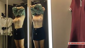 Try on haul sexy clothes, completely translucent try on in the fitting room