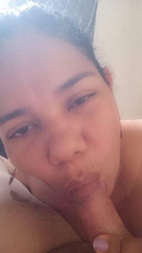 Beautiful Deep Throat Sucking Wife