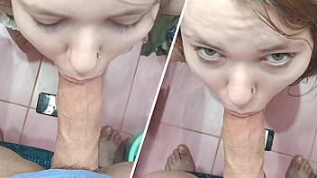 A thick and veiny cock was sucked and swallowed all the way to the balls