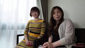 Two wives making lesbian play and it turns into a threesome!