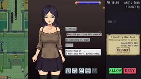 Busty 3D girl slaves in commented PC game