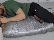 playing with mummified boy and mouth play