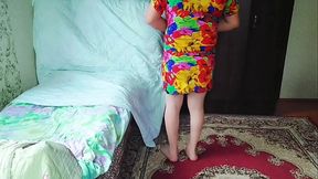 Gorgeous femboy showing legs in shiny leather shorts