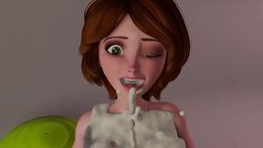 Sensual Mature Milf Teaches Naked Yoga & Gets Cum Covered in 3D Hentai Game