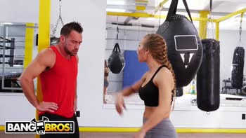 Nicole Aniston's Sweaty Sessions: Boxing Ring Romp with Her Trainer