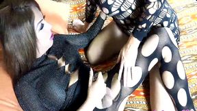 nikki montero and a teen trannies black dresses anal fuck and cum semen