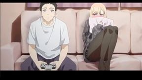 Stepbrother cums in blonde gamer sis's gaping twat during no-holds-barred hentai sex session