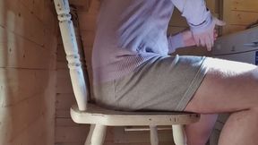 butt stuck in chair