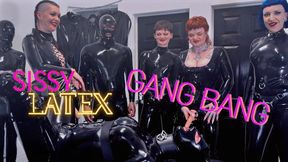 Sissy Latex Rubber Gangbang!