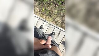 Urinating in public on the trail