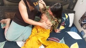 Indian Horny MILF Sucking Her Lovers Cock For Cum