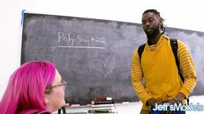 Big black member grabs sluttier than ever in Sara Star's fat pussy