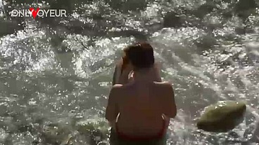 Teen Couple’s Exciting First Day At Rocky Nude Beach
