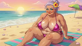 Sexy Big Boobs on Beach