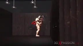 Black girl gets fucked hard in public glory hole by a man in a mask