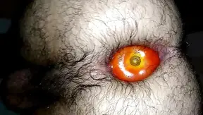 Hairy Beast Devours Huge Tomato Anal Play – Wild Raw Gay Action