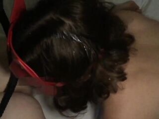 Dangerous takes a break from eating Tawny's ass to get a swallow from Jack (slomo at end)