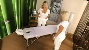 Hot milf enjoys her juicy snatch played after sensual rubdown