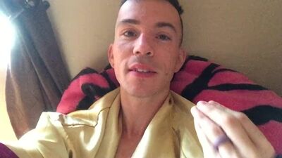 Cute amateur gay chap is posing in front of the camera