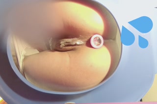 Peeing with Creampie after a hard sex/ Camera Inside Toilet Bowl🚽