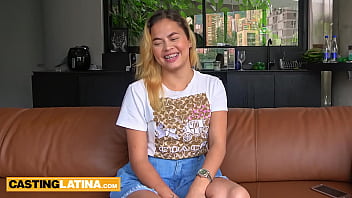 Cute big ass Latina pounded ass on dick after casting and giving a blowjob