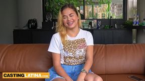 Cute big ass Latina pounded ass on dick after casting and giving a blowjob