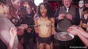 Monster Tits Blonde And Ebony At Bdsm Party - Nikki Darling