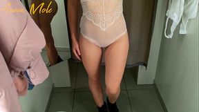 Beauty with a perfect figure trying on different women'_s underwear Anna Mole