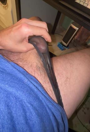 Impromptu Vibrator Makes My Cock Quickly so From Semi Hard to Ruined Cumshots
