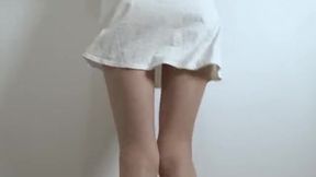Watch Liza Shultz Have Fun with a Giant Toy in a Stunning Dress!