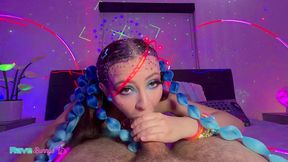 glittered rave bunny serena hill lead the night with her hungry lust!