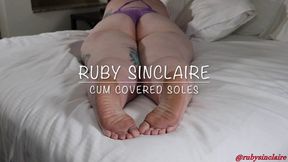 Cum on Ruby Sinclaires pretty soles and feet wmv