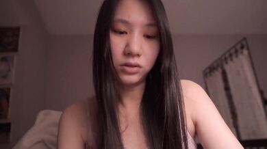 Free to moan Chinese cutie ASMR solo worships ethical amateur choice