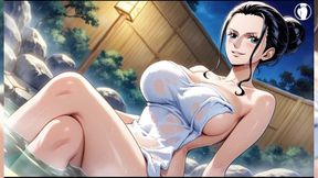 Nico Robin Naked Showing Her Shaved and Smooth Pussy - Ai Gerou Hentai