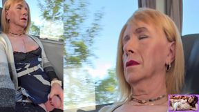 Trans Woman on a Bus Pulls Her Cock Out
