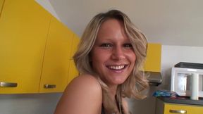 real czech waitress fucks for money with a client. anal creampie.