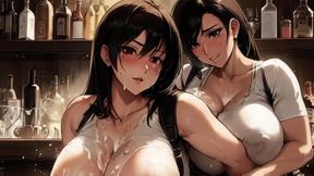 Big Titty Tifa the Milk Maid Serves up Tall Glasses to the Men & Women of Midgar