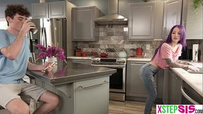 Teen stepsister Val Steele is a squirter and she shows stepbro