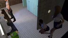 Bathroom Threesome with Deepthroat and Creampie