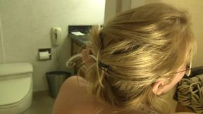 Masked girls using blonde slave