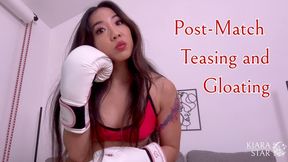 Post-Match Boxing Tease: Gloating and Flexing over You with Kiara Star