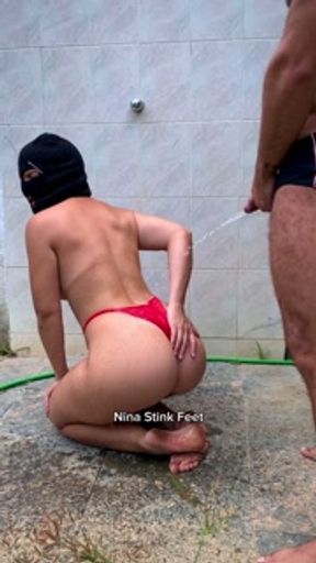 Toilet Slut! Hot golden shower, and sucking Wet dick after.