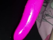 Lana Rhoades helped me squirt on my big pink dildo