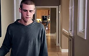 Caught by his stepbrother jerking off