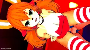 Bikini Babe Entices Lover in Sultry Anime Romance Under Moonlight