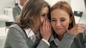 Trimester Tresses Trimmed Titty Teens Take Turns with Toys